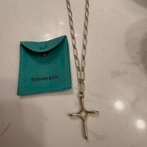 Tiffany & Co. Silver Cross Pendant Necklace